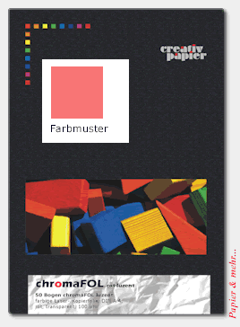 50 Bogen chromaFOL rot-luzent DIN A 4, rot, transparent