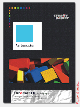 50 Bogen chromaFOL  blau-opaque DIN A 4, blau, opak (undurchsichtig)