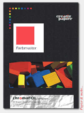 50 Bogen chromaFOL rot-opaque DIN A 4, rot, opak (undurchsichtig)