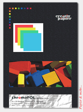4 x 10 Bogen chromaFOL  opaque DIN A 4, blau, opak (undurchsichtig)
