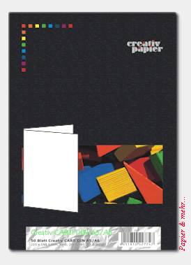 50 St&uuml;ck Creativ CADR DIN A 6, 200 g, wei&szlig;