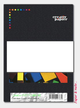 100 St&uuml;ck Creativ POSTCARD dl1, 99 x 210 mm, 200 g, wei&szlig;