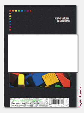 100 St&uuml;ck Creativ POSTCARD dl, 115 x 210 mm, 200 g, wei&szlig;