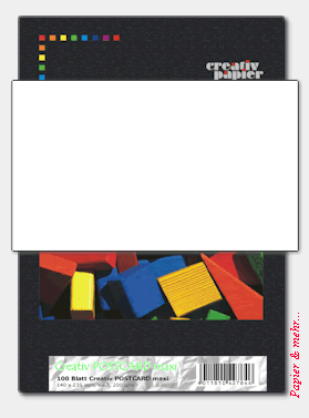 100 St&uuml;ck Creativ POSTCARD maxi, 125 x 235 mm, 200 g, wei&szlig;