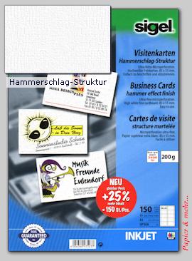 150 Visitenkarten DP 828, Hammerschlag-Struktur