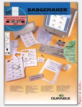 540 Einsteckschilder f&uuml;r Namensschilder 60 x 60 mm