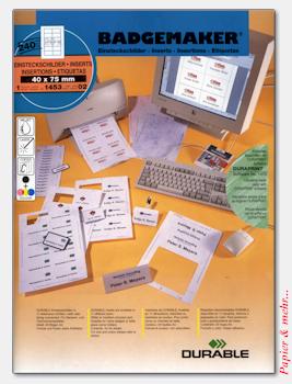 240 Einsteckschilder f&uuml;r Namensschilder 40 x 75 mm 