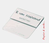 Namensschilder mit Einstecklasche f&uuml;r Revers und Hemdentasche 