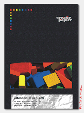 50 Blatt elfenbein LEINEN DIN A4 weiss 185 g/qm