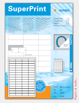 25 Bogen HERMA Korrektur-/Abdecketiketten 4226