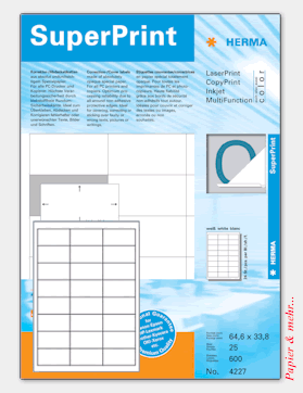 25 Bogen HERMA Korrektur-/Abdecketiketten 4227