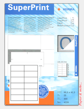 25 Bogen HERMA Korrektur-/Abdecketiketten 4228