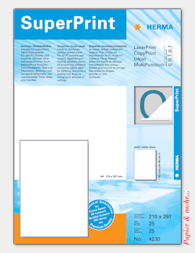 25 Bogen HERMA Korrektur-/Abdecketiketten 4230