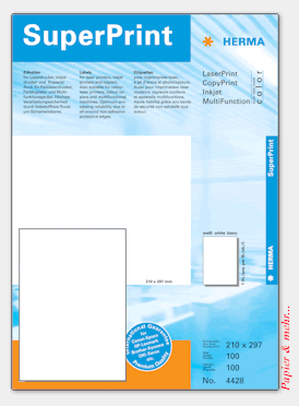 100 Bogen HERMA Etiketten, DIN A 4