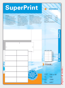 100 Bogen HERMA Etiketten 4457, 105 x 48 mm