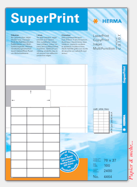 100 Bogen HERMA Etiketten 4464, 70 x 37 mm
