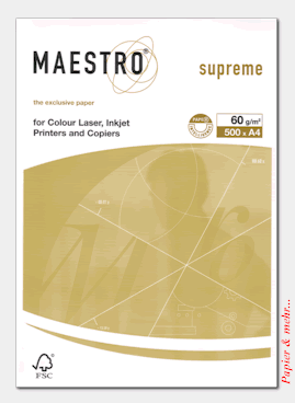 500 Blatt MAESTRO Supreme 60 g/qm, weiss, Hochleistungspapier