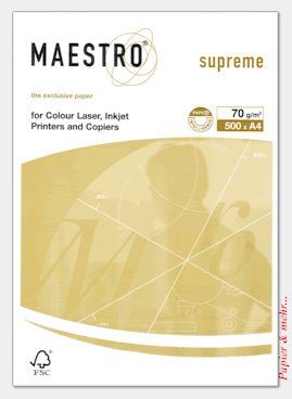 500 Blatt MAESTRO Supreme 70 g/qm, weiss, Hochleistungspapier 