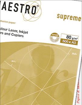 500 Blatt MAESTRO Supreme - Das Laserpapier und Kopierpapier DIN A 3, wei&szlig;