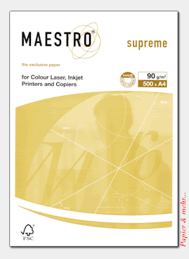 500 Blatt MAESTRO supreme 90 wei&szlig;, Hochleistungspapier 