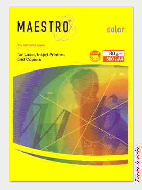 500 Blatt MAESTRO color 80 - farbiges Kopierpapier - Kanariengelb