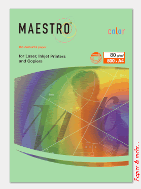 500 Blatt MAESTRO color 80 - farbiges Kopierpapier - Mittelgr&uuml;n