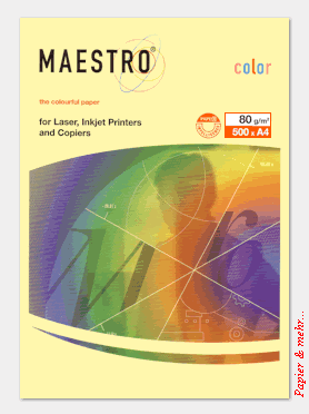 500 Blatt MAESTRO color 80 - farbiges Kopierpapier - Vanille