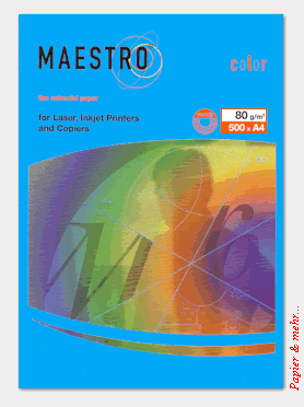 500 Blatt MAESTRO color 80 - farbiges Kopierpapier - Wasserblau