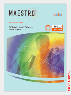 250 Blatt MAESTRO color 160 - farbiges Kopierpapier - Blau