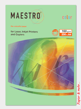 250 Blatt MAESTRO color 160 - farbiges Kopierpapier - Mittelgr&uuml;n