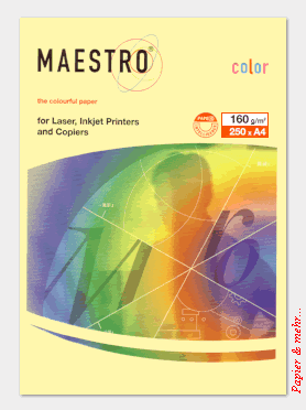 250 Blatt MAESTRO color 160 - farbiges Kopierpapier - Vanille