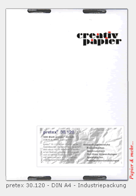 500 Blatt pretex 30.120 DIN A4, wasserfest, f&uuml;r Laserdrucker