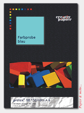 50 Blatt pretex 50.150 DIN A4, blau, beidseitig beschichtet, wasserfest