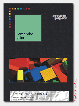 50 Blatt pretex 50.150 DIN A4, gr&uuml;n, beiseitig beschichtet, wasserfest