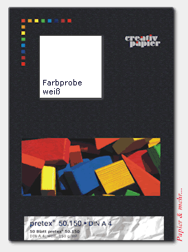 50 Blatt pretex 50.150 DIN A4, beiseitig beschichtet, wasserfest