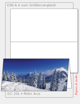 25 St&uuml;ck Weihnachtskarten - Axis  DIN lang quer