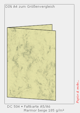 25 beige mamorierte Faltkarten DIN A4/A5, 185 g