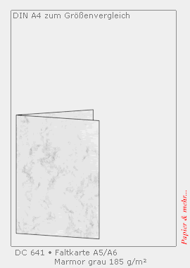 25 Grau marmorierte Faltkarten DIN A5/A6