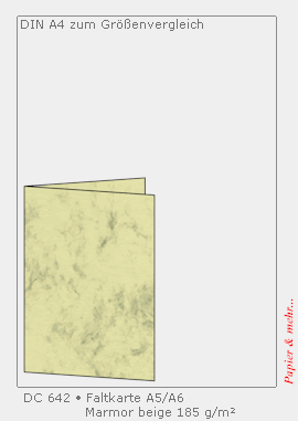 25 marmorierte Faltkarten DIN A5/A6 mit Knickhilfe