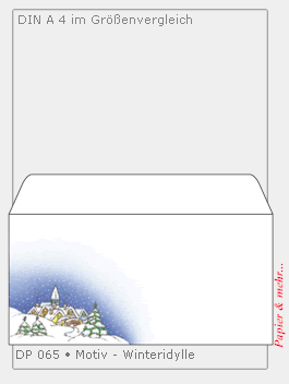 50 Sigel Weihnachtsumschl&auml;ge, Winteridylle, DP 065