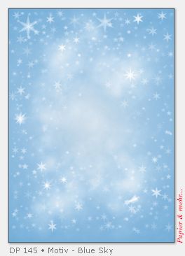 100 Bogen Weihnachtspapier DIN A 4 - Motiv  Blue Sky, DP 145