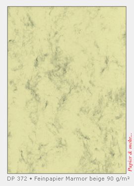 50 Bogen beige marmoriertes Papier, DIN A 4