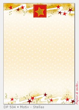 25 Blatt Weihnachtspapier, DIN A 4  - Motiv Stellas
