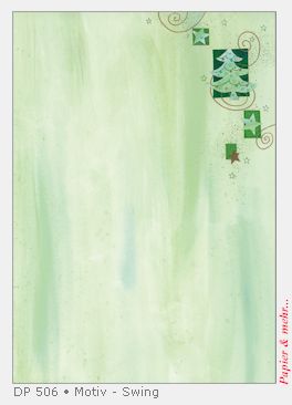 25 Blatt Weihnachtspapier, DIN A 4 - Motiv Swing