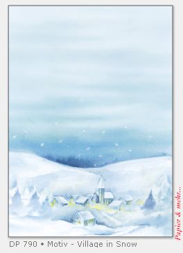 100 Blatt Sigel Weihnachtspapiere - Village In Snow, DP 117