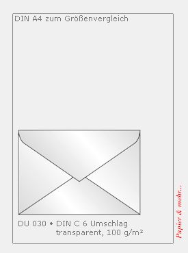 25 Sigel Briefumschl&auml;ge DU 130, transparent wei&szlig;, DIN C 5