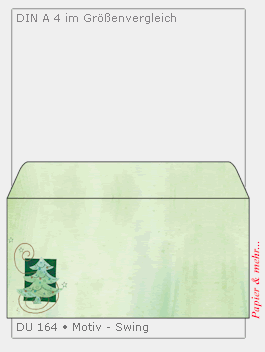 25 Weihnachtsumschl&auml;ge Motiv Swing DIN lang 