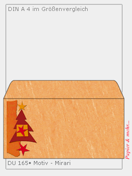 25 Weihnachtsumschl&auml;ge Motiv Mirari DIN lang 