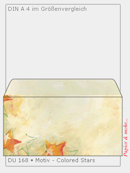25 Weihnachtsumschl&auml;ge Motiv Colored Stars  DIN lang 