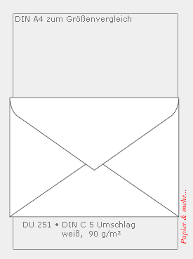 50 Sigel Briefumschl&auml;ge DU 251, wei&szlig;, DIN C 5